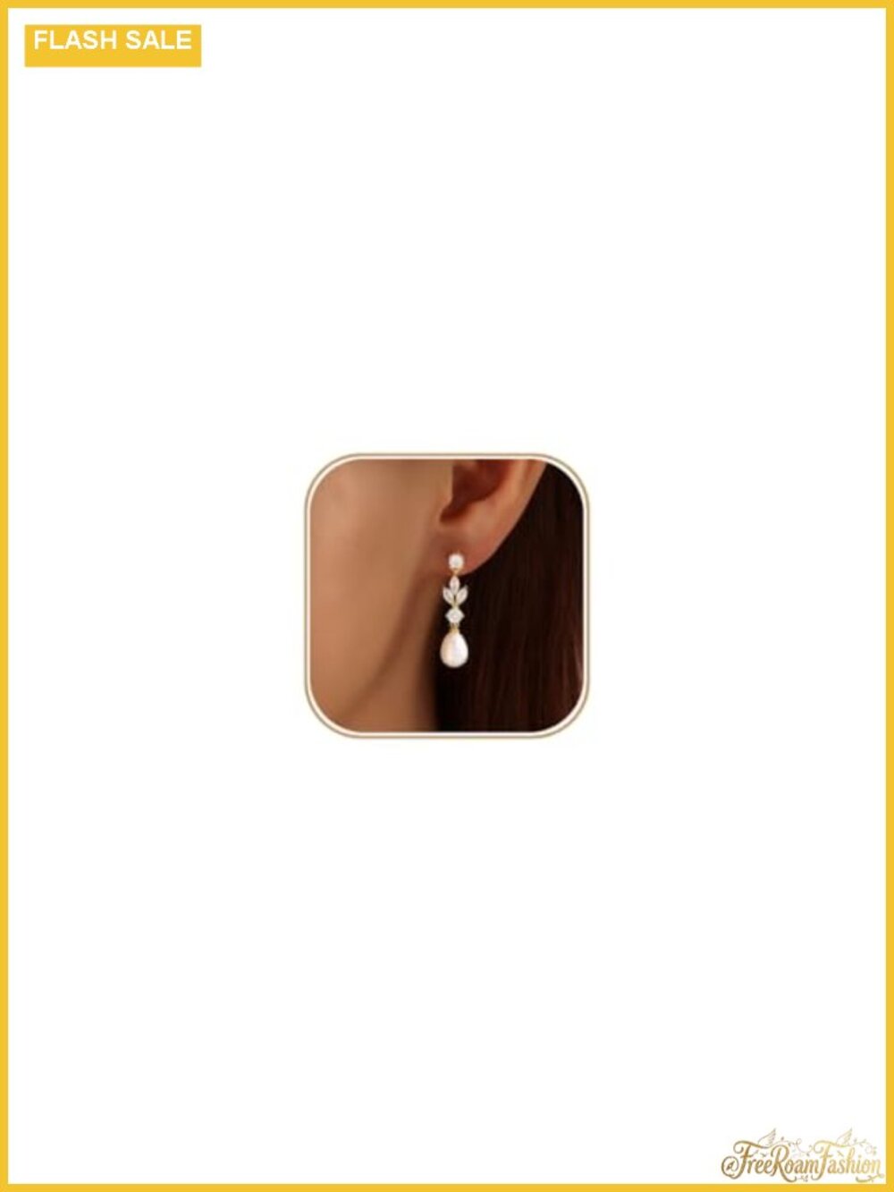 14k Gold Plated Pearl Drop Earrings Bridal Shower Wedding Jewelry